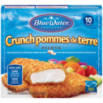 BlueWater Seafoods Crunch Pommes de Terre, goberge sauvage, surgelée, 10 unités, emballage de 516 g