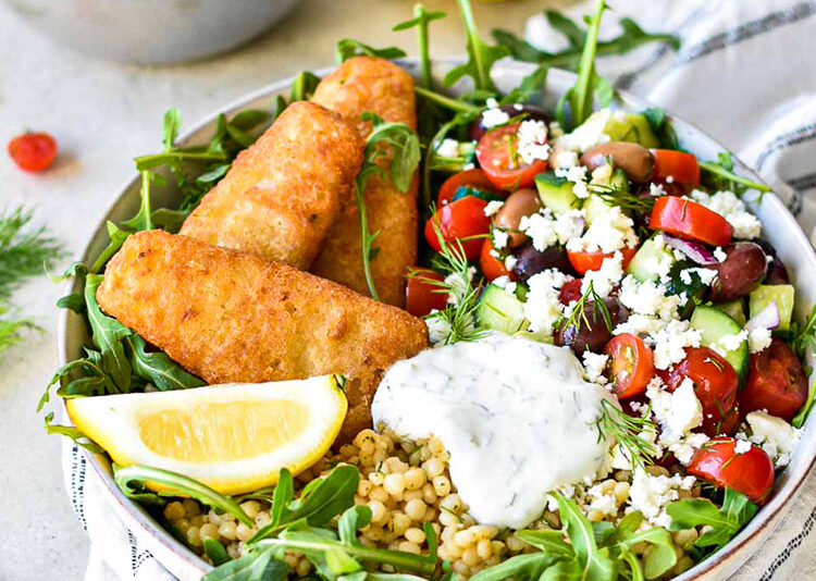 Fish Fillet Greek bowl