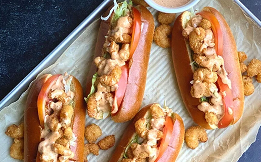 Crevettes Popcorn Po Boy à la Friteuse à Air