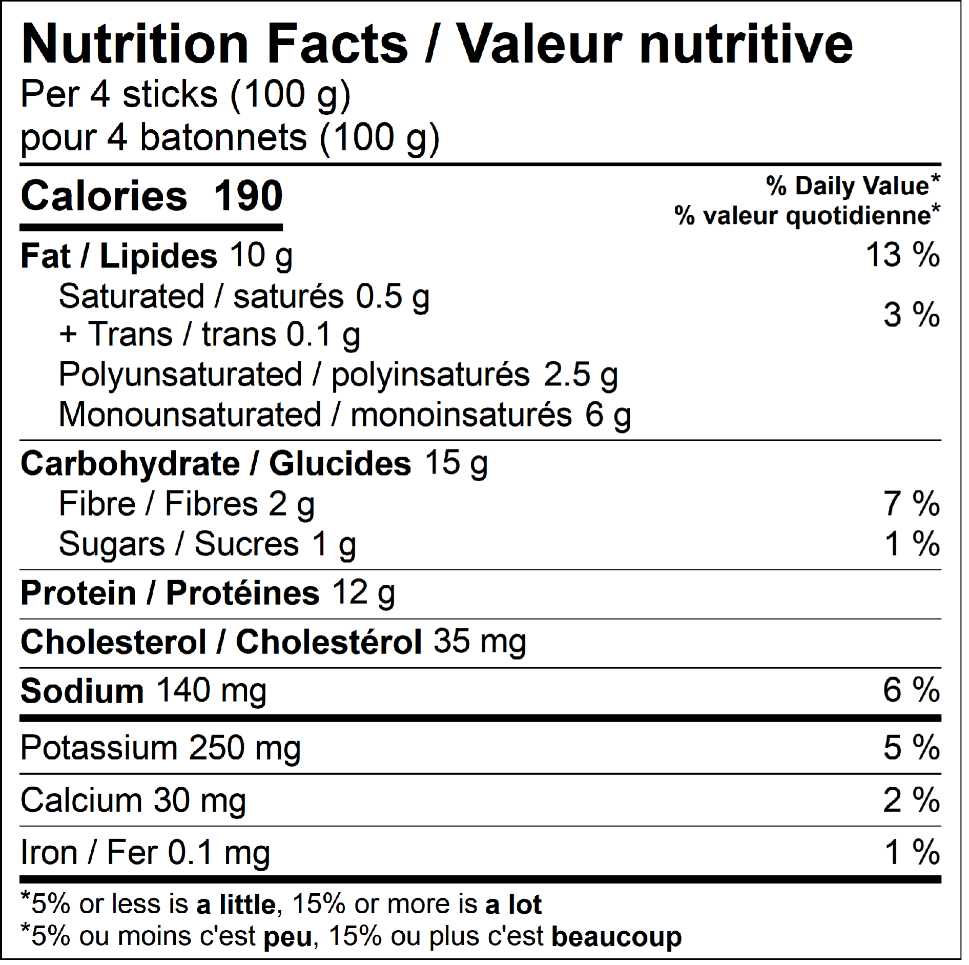 Pack économique de bâtonnets de poisson